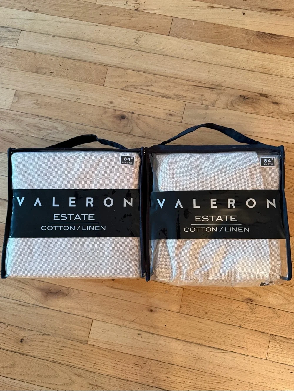 Valeron Estate Cotton/Linen Curtain Panels - Neutral Beige (Set of 2)